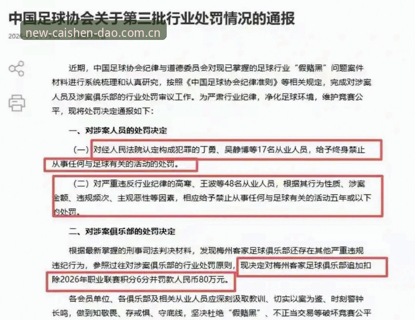 足协第三批禁足名单详解：17人终身禁赛的行业警示与对比分析